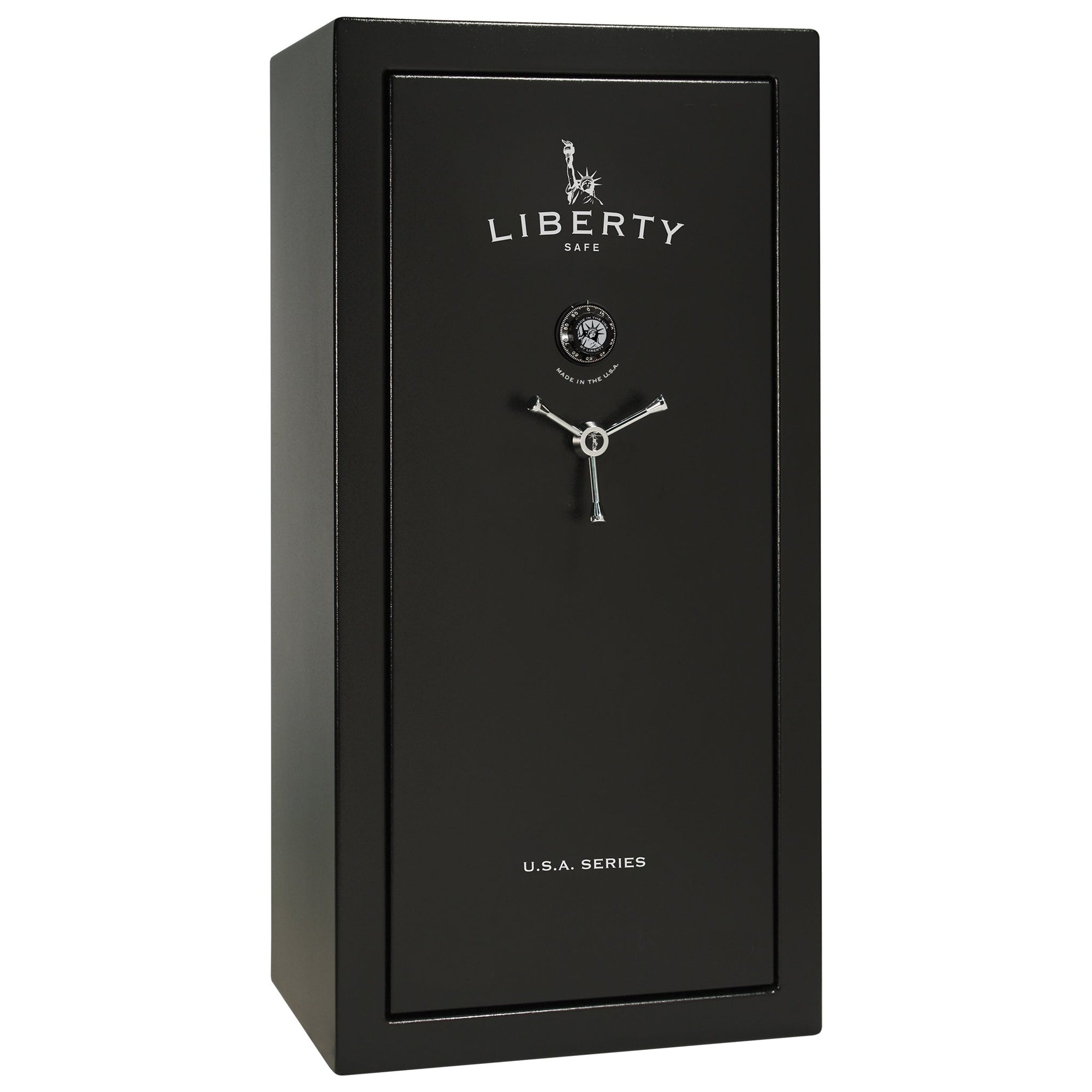 USA Series | Level 3 Security | 60 Minute Fire Rating | 30 | Dimensions: 60.5"(H) x 30"(W) x 22"(D) | Black Textured | Mechanical Lock - Closed Door