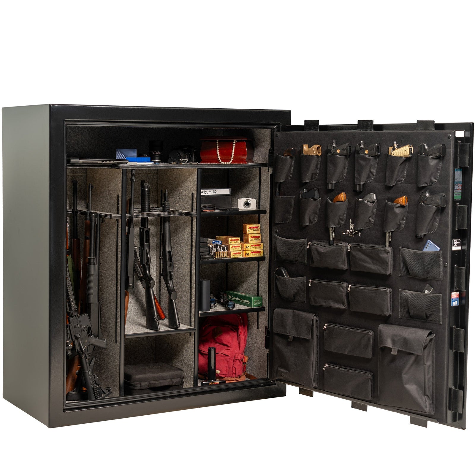 Collector | Level 5 Security | 110 Minute Fire Protection | Dimensions: 60.5"(H) x 54"(W) x 27.5"(D) | Gray Marble Electronic Lock - Closed Door